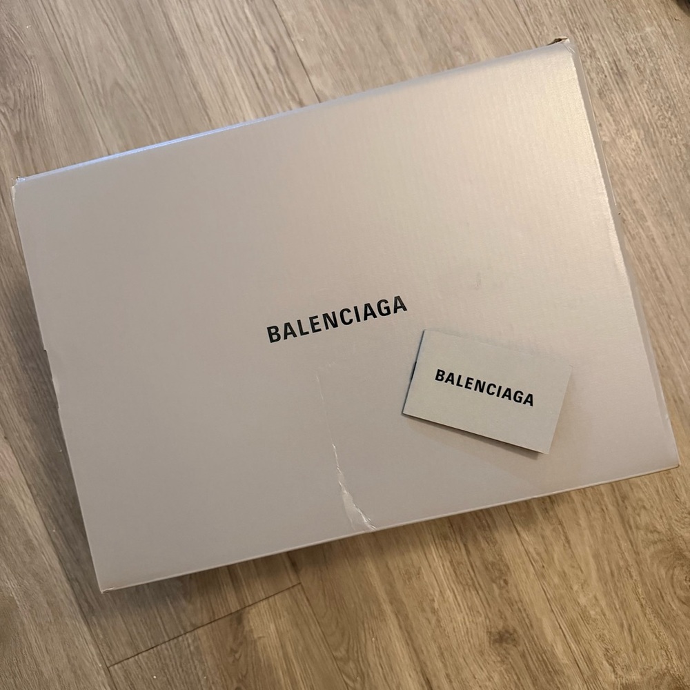 BALENCIAGA Gray Shoe Box with Original Tissue Paper + Booklet 14.5x10.75x5.70”